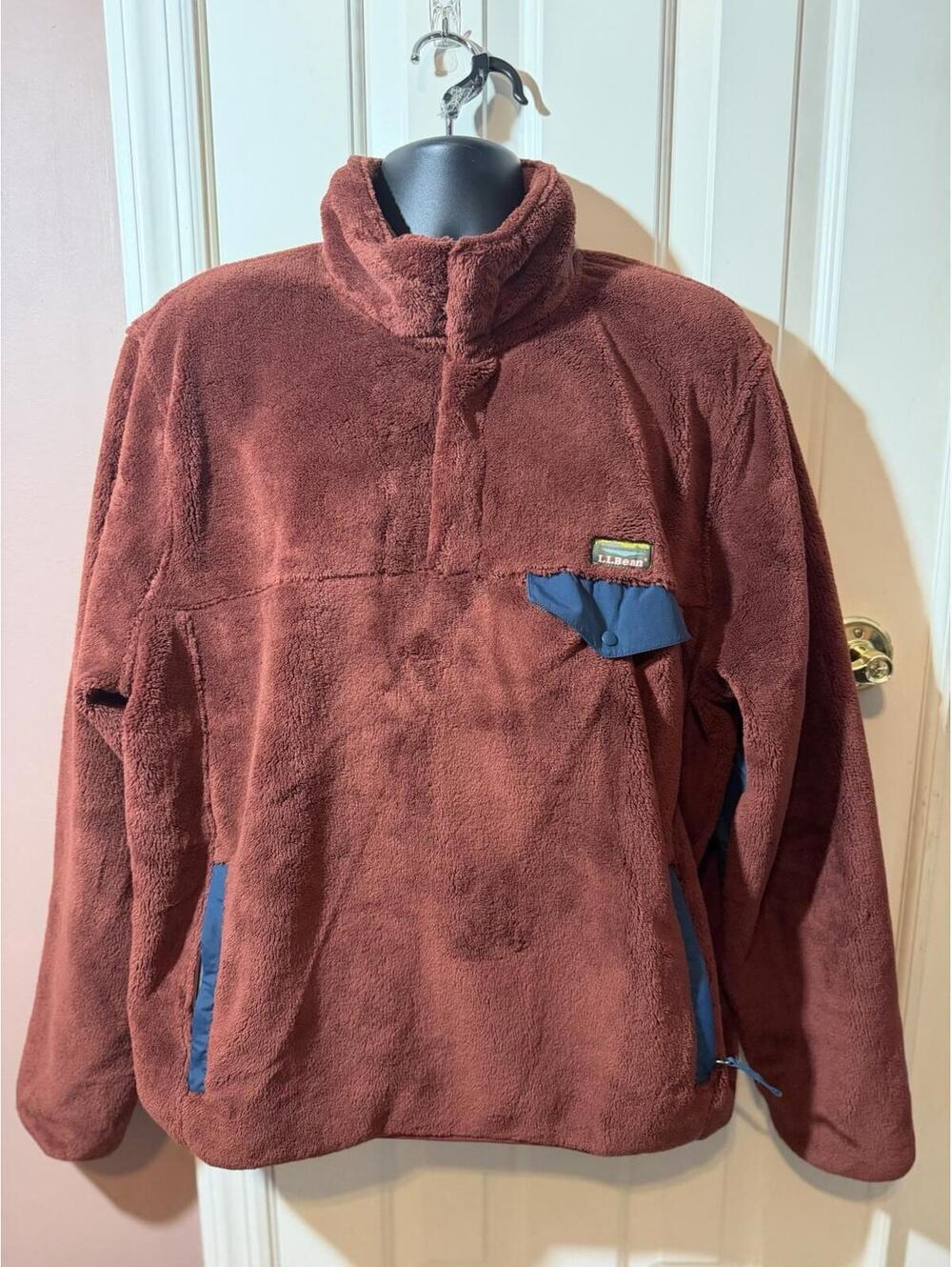 LL Bean Fleece 1/4 Snap Pullover Mens XL Long Sleeve Super Soft